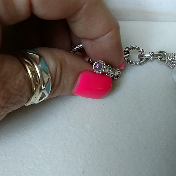 Judith Ripka heavy toggle link necklace - Picture 3 of 5